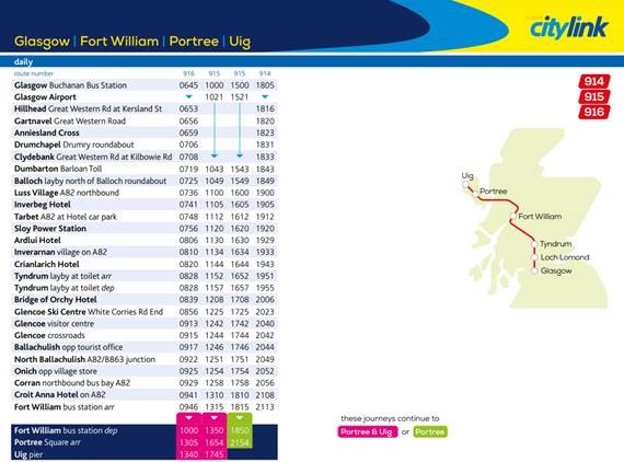 Citylink Bus - West Highland Way